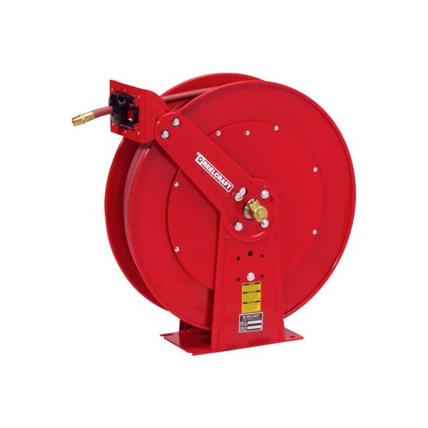 Reelcraft 1/2"x 75' 300 PSI Heavy Duty All Steel Spring Retractable Low Pressure Hose Reel 82075 OLP - main